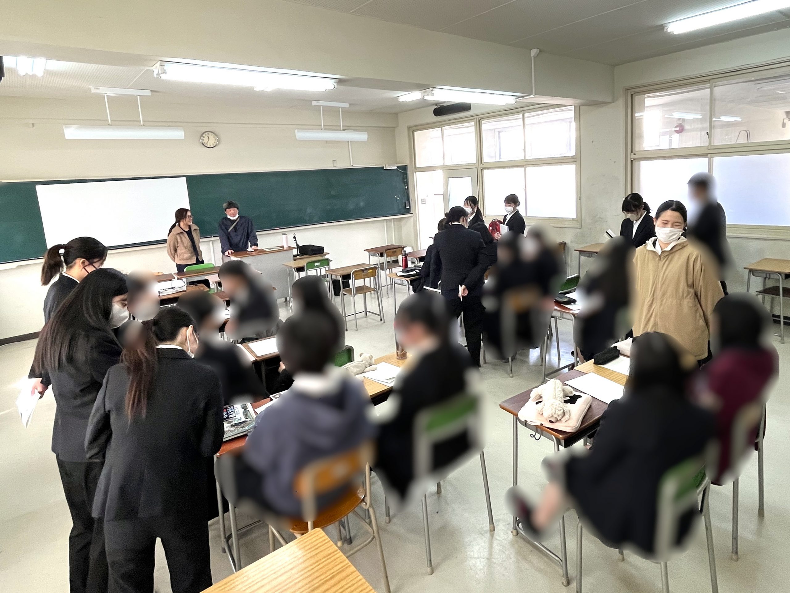 学生と生徒の交流