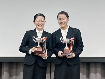 「森田杯・英文毎日杯 日本文化英語プレゼンコンテスト」で、本学科の田中・久保ペアが優勝！２連覇の快挙